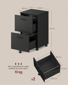 Filing Cabinets - Black - View 6