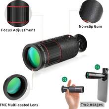 Classic High-Definition 32x Mobile Phone Zoom Lens, Universal External Lens Accessory, Compatible With All Phone Models, Portable Outdoor Adventure Gift, Essential Tool For Camping, Hiking, Sports Photography, New 32x Mobile Phone Telephoto Zoom Lens - A - View 9