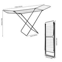 Tendedero de Ropa Plegable con Alas, Color Negro, para Interior y Exterior, Gran Capacidad - negro - Ver 5
