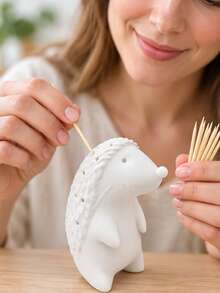 Cute Hedgehog-Shaped Toothpick Holder/Dispenser – Desktop Organizer, Kitchen Countertop Decor, Dining Table Accessory, Home Decor Gift, Creative Storage Item – Perfect For Christmas, Halloween, And Thanksgiving - Multicolor - View 5