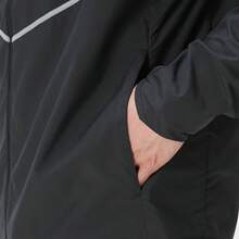 Nike New Men's Fitness Training Woven Hooded Windbreaker Running Sports Jacket - Black - View 6