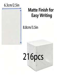 216pcs Blank Playing Cards, 2.5 X 3.5 Inches, Erasable For Card Making, Wedding, Printing, To Write On Flash Cards Printable For / Craft / Insert Picture, Poker Size - A - View 3