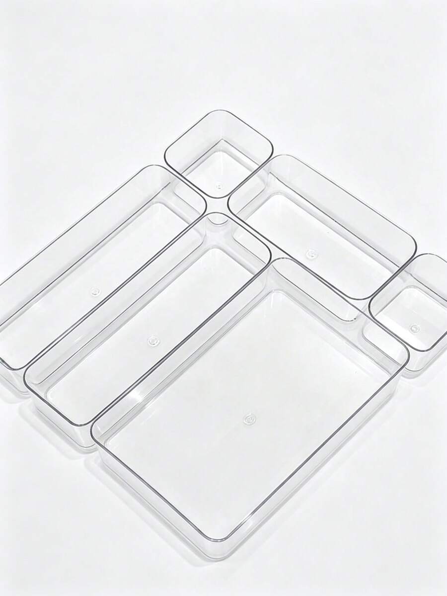18/11/8/7/6/1pc Transparent Acrylic Cosmetic Storage Box With Drawers, Shelves And Compartments, Suitable For Desktop Stationery Storage, Home Desktop And Drawer Storage Box, Back To School Essential - A - View 1