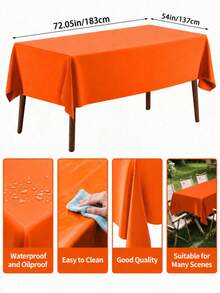 1/4/10 st 137x183 cm engångsdukar i enfärgat, flerfärgat PE-material, rektangulär dekorativ duk för picknick, bröllop, fest, födelsedag, brudshower, examen, dop, bankett, julfest, festdukning, heminredning och andra tillfällen, elegant och stilren - Flerfärgad - Visa 5