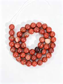 Yumfeel 1 Strand Natural Red Jasper Beads, Length 38cm/15inch, Size 4/6/8/10mm, Approx 36-95pcs Smooth Round Loose Beads, Suitable For DIY Bracelets And Necklaces Women's Jewelry. Jewelry Making Materials, Decorative Beads. Handmade Christmas/Valentine's Day Gifts. - Multicolor - View 13