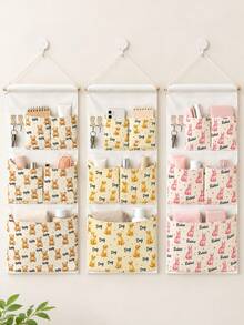 Animal Print Wardrobe Hanging Storage Bag, Three Options To Choose From, Perfect For Storing Small Household Items, Hanging Storage Organizer, Storage Hanging Bag, With White Hooks, Foldable Hanging Pouch, Suitable For Women, Home Organization Essential - Multicolor - View 10
