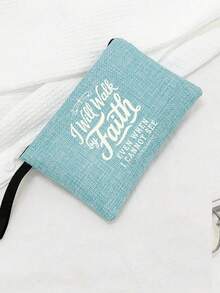 「我將憑信心前行，即使看不見」勵志信仰手提包套裝，托特包套裝，便攜購物袋與化妝包，收納袋，輕量可折疊收納袋，可用作零錢包、購物袋，通勤時尚多功能大容量托特包，適合萬聖節、聖誕節、感恩節 - 彩色 - 查看 17