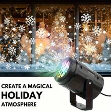 Lampu Proyeksi Kepingan Salju Natal USB – Lampu Malam Dekoratif Meriah yang Menampilkan Pola Kepingan Salju yang Menciptakan Suasana Bersalju. Mudah Digunakan dan Sempurna untuk Liburan; Pilihan Ideal untuk Natal, Halloween, Thanksgiving, atau Ulang Tahun. - Proyektor Kepingan Salju - View 5