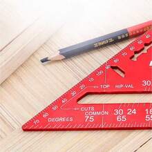 7-Inch Woodworking Square Ruler, Aluminum Alloy Triangle Ruler, Multi Angle Protractor With Metric Measurement, Precision Woodworking Measuring Tool, Suitable For Home Decoration And Design Projects - 7-inch - View 6