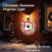 1/2pcs Outdoor Solar Powered Christmas Snowman Projector Light, IP Waterproof, Colorful Glow Snowman & Christmas Tree Pattern Projection Light, Solar Landscape Light, Suitable For Backyard, Lawn, Home Exterior Wall, Christmas Holiday & Festival Party Decoration - Christmas Snowman Projector Wall Light - View 9