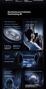 Headphone Bluetooth Over-Ear Acer OHR666: Kualitas Suara Tinggi, Desain Bergaya, Mode Gaming, Daya Tahan Baterai Lama, Latensi Nirkabel Rendah - View 7