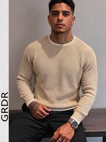 Men's Casual Autumn/Winter Crew Neck Long Sleeve Sweater | Daily Wear | Casual Commute - Apricot - View 4