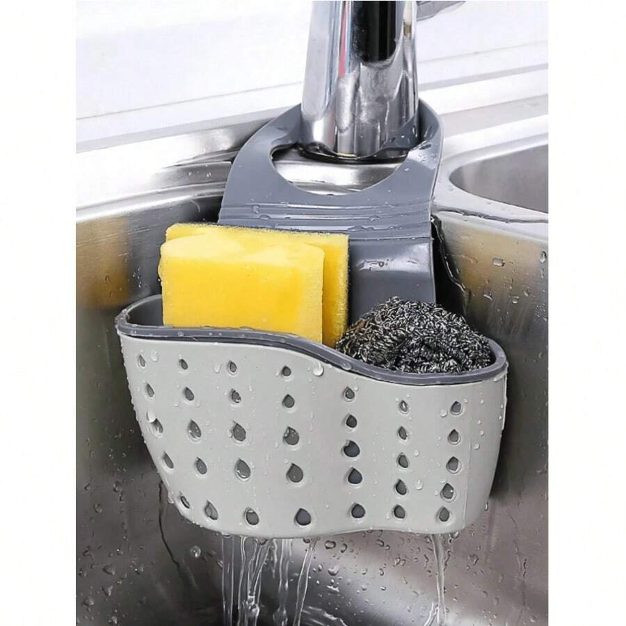 1/3PCS Adjustable Sink Tray, Cleaning Sponge - Multi-Functional Kitchen Storage Rack, Suitable For Sponges And Cleaning Supplies - Multicolor - View 1