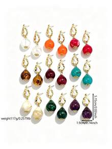 2pcs European And American Fashion Simple Elegant Water Drop Pendant Earrings For Women Daily Wear Jewelry Gift - Teardrop Earrings - View 6