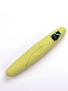 [Travel Storage Accessory] Printed Cute Black Cat Toothbrush Box, Portable Travel Toothbrush Case With Solid Color Sealed Lid, Waterproof - Multicolor - View 13