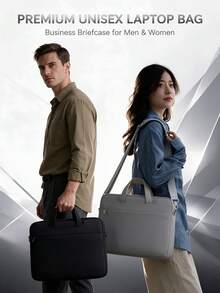 Shock-Proof Design, Unisex Briefcase, 2 Colors Available, 2 Sizes Fit 14-Inch And 16-Inch Laptops, Suitable For Travel And Commute - Laptop Bag - View 11