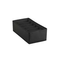 1pc/3pcs Solid Color Underwear Storage Box, Non-Woven Fabric Sock Organizer, Wardrobe Storage Box (Suitable For Underwear, Bra, Socks, Tie, Scarf, Etc.), Home Storage Supplies, Bedroom Storage - Black - View 8