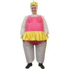 Halloween Christmas Party Red Ballet Inflatable Costume, Unisex Inflatable Costume, Holiday Personalized Outfit Inflatable Costume, Blower Included, Battery Not Included - Red - View 1