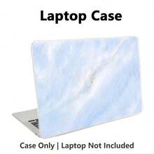 1pc Protective Case, Fresh Blue Watercolor Marble Pattern UV Printed, Laptop Protective Cover, Minimalist Lightweight Durable Protective Case Suitable For 13 Inch Neo Laptop Protective Case A3404 Model/ Air Pro 13.3 13.6 14.2 15.3 16.2 Inch/ Matebook D14/D16 - View 6