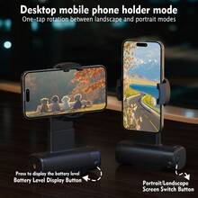 Đèn fill light selfie điện thoại cầm tay đa năng, đèn vòng sạc lại được kèm mô-đun điều khiển Bluetooth tháo rời, 3 chế độ ánh sáng, giao diện vít 1/4, có thể dùng làm giá đỡ điện thoại, phù hợp chụp ảnh/quay video - màu đen - Xem 4