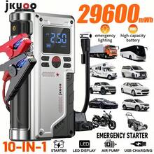 Car Battery Jump Starter With Air Compressor, 180 PSI 12V Portable Jump Starter Device With Jumper Cables, LED Light And LCD Display - Portable Multi-functional Pump [main Unit + Accessories] - View 11