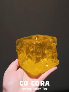 [Squishy] Glacier Giant Transparent Cheese Ruirui Squeeze Toy, Multi-Texture Soft Mochi Stress Relief Toy, Slow Rebound Pressure Relief Sensory Toy Decoration, Anxiety Relief Hand Fidget - Multicolor - View 5