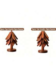 "Insulated Tree" Solid Wood Heat-Resistant Mat - High-Temperature Resistant Table Mat, Solid Wood "Christmas Tree" Shaped Coaster/Cast Iron Pot Mat; High-Quality Coaster With Dual Function Of Home Decor And Tableware Mat, Suitable For Kitchen Decor And Christmas Home Decoration. Applicable Scenes Include Home Decor (Including Autumn, Christmas And Daily Styles), Office Decor, Girls Birthday Decor And Bedroom Wall Decor. - Multicolor - View 7