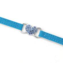 Heart-Shaped Flocked Cat Collar, Cat Collar With Elastic Band, Multi-Color Heart Flocked Rhinestone Collar - Multicolor - View 4