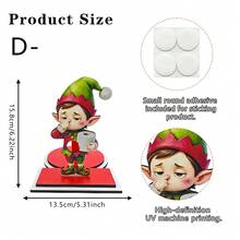 Creative Multi-Style Christmas Tissue Holder Ornament Snowman Reindeer Santa Claus Holiday Wooden Atmosphere Decorative Item, Holiday Decoration Tissue Holder Storage Ornament - 1PC - View 7
