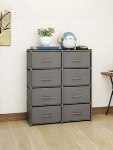 1 Pack Multi-Drawer Sturdy Freestanding Fabric Storage Dresser Cabinet, Modern Neutral Color Vertical Drawer Organizer Unit With Handles For Bedroom Hallway Closet Entryway, Christmas Thanksgiving Home Organization Gift - Multicolor - View 9