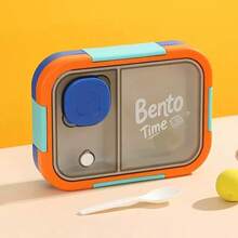 1pc Minimalist Student Lunch Box 304 Stainless Steel Divided Compartment Sealed Portable Fruit Meal Box For Office Workers - Multicolor - View 15