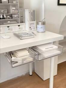 Under Desk Drawer, No Drilling Required, Hidden Storage Box, Suitable For Office Desk And Student Desk, Can Hang Stationery And Miscellaneous Items - Multicolor - View 1