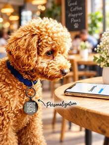 Personalized Custom Pet QR Code Keychain, Pet Photo Video Album, Scan To Listen To Pet Voice, Dog Memorial Gift, Cat Memory Keepsake, Personalized Gift - Multicolor - View 7