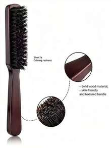 1pc Detangling Comb - Soft/Medium-Hard Smooth Styling Comb, Used For Styling, Smoothing And Detangling Hair, Creating A Smooth Frizz-Free Hairstyle, Unisex - Wooden Handle Design, Back To School Essential, Travel Essential, Suitable For Women, Comb, Hair Styling Comb - Multicolor - View 3