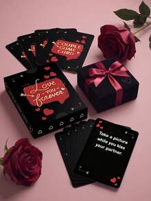 Couples Card Game: Romantic Date Night Box With Fun Challenges & Interactive Activities - Two-Player Card Game Set, Perfect Anniversary, Valentine's Day & Birthday Gifts For Him And He - Multicolor - View 1
