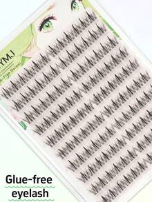120pcs C-Curl Self-Adhesive False Eyelashes, Cartoon Style, Easy To Wear, Suitable For Beginners, Single Piece False Eyelash Clusters, Applicable For Various Occasions, Pre-Glued Eyelashes, No Glue Needed, Suitable For Multiple Styles - C - View 2