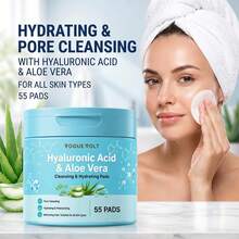Hyaluronic Acid Cleansing & Moisturizing Cotton Pads, Pore/Exfoliation Cleansing & Moisturizing & Nourishing, Refreshing Feeling, Suitable For All Skin Types - Flip-Top Pack - View 5