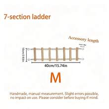 1pc Natural Wood Bead Climbing Ladder 5-Step 7-Step 9-Step 11-Step Bird Toy Parrot Climbing Ladder Bird Climbing Ladder Bird Supplies Bird Training Supplies Bird Cage Accessories Suitable For Small And Medium Birds Parrots - Style A - View 16