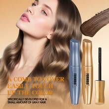 2 Pcs Portable Hair Dye Stick, Hairdressing Wand, Instant Hair Color, Temporary Hair Touch-Up Brush, Covers White & Gray Hair, Even Coverage - FBRF - View 3