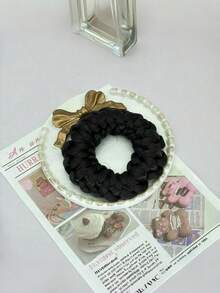 High Elastic Handmade Braided Wig Hair Tie Twist Hair Rope Hair Band Rubber Band Bun Hair Rope Hair Accessories Headwear - Multicolor - View 6