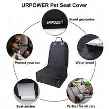 Dog Car Seat Cover, Waterproof Front Seat Protector, Suitable For Dogs And Cats, Scratch-Resistant Quilted Car Seat Cover, Pet Car Interior Accessories, Suitable For Women, Puppy Travel Essentials, Keep Seats Clean, Suitable For Sedans And SUVs - Black - View 7