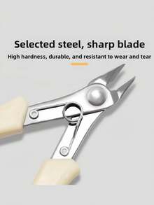 Christmas Upgraded Cream White Metal Heavy-Duty Nail Rhinestone Remover, Diamond Decorated Scissors With Cardboard Packaging, Professional Nail Art Tool, Suitable For Salon Nail Artists And DIY Home Nail Rhinestone Removal - Multicolor - View 6