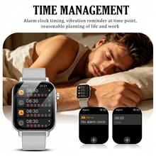 QAGSFLC [Jam Tangan Pintar] Jam tangan pintar layar sentuh definisi tinggi 1,83 inci, dilengkapi dengan baterai berkinerja tinggi 180mAh dan tali silikon, dengan lampu LED, cocok untuk pria dan wanita. Mendukung panggilan/menjawab nirkabel, penghitung langkah, berbagai mode olahraga luar ruangan, pengingat panggilan/olahraga, alarm, kontrol musik nirkabel, kontrol kamera, baterai isi ulang, fungsi nirkabel, cocok sebagai hadiah untuk teman, pasangan, orang tua, dan kolega. - MultiWarna - View 6