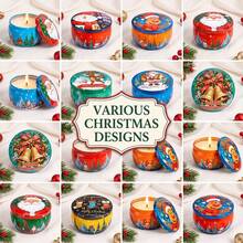HIZTGHC 50pcs Christmas DIY Candle Making Kit For Beginners, 10 Random Pattern Empty Candle Jars With Lids, Includes Candle Wicks, Wick Holders And Wick Stickers, Handmade Candle Making Materials For Holiday Decoration And Gifts - Christmas 50Pcs/set - View 7