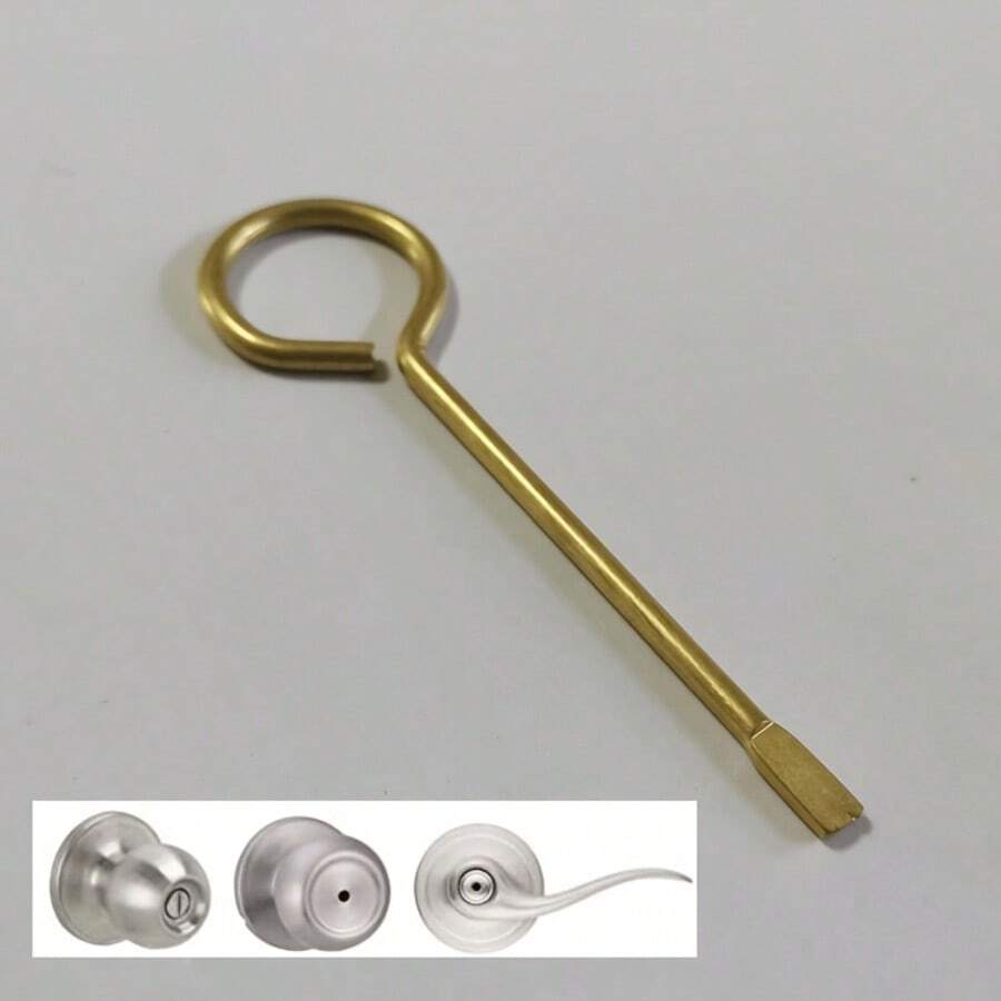 1/2pcs Indoor Door Key Upgrade, Suitable For Bedroom Bathroom Emergency Privacy Door Lock, Suitable For Lock Cylinder Replacement, Metal Key Blank, Suitable For Home Apartment Hotel Office Dormitory, Spring Summer Autumn Winter, Christmas Halloween Thanksgiving New Year - A - View 1