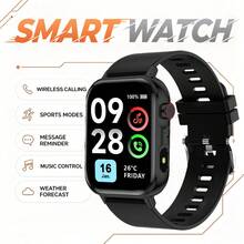 QAGSFLC [Jam Tangan Pintar] Jam tangan pintar layar sentuh definisi tinggi 1,83 inci, dilengkapi dengan baterai berkinerja tinggi 180mAh dan tali silikon, dengan lampu LED, cocok untuk pria dan wanita. Mendukung panggilan/menjawab nirkabel, penghitung langkah, berbagai mode olahraga luar ruangan, pengingat panggilan/olahraga, alarm, kontrol musik nirkabel, kontrol kamera, baterai isi ulang, fungsi nirkabel, cocok sebagai hadiah untuk teman, pasangan, orang tua, dan kolega. - MultiWarna - View 15