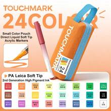 24/36/48/60/84 Colors Direct Liquid Automatic Ink Control Acrylic Markers, Rich Colors, Felt Tip (Soft Tip) Design, Flexible Brush Strokes, Suitable For Outlining Lines And Large Area Filling, Applicable To Canvas, Stone, Wood, Glass, Ceramic, Fabric And Other Materials For DIY Creation, Christmas Gift, Birthday Gift - Multicolor - View 16