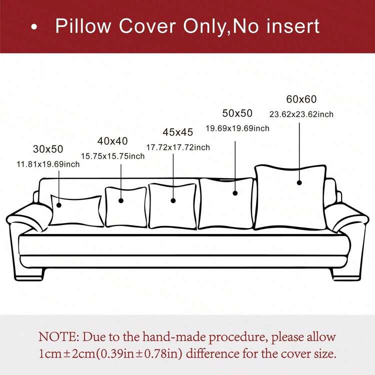 1pc Lumbar Pillow Cover, Textured Solid Burgundy Wine Red Waist Cushion Case, Rectangular Decorative Throw Pillow Cover, Without Insert, Christmas Holiday Home Sofa Decor - Red - View 5