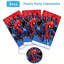 3pcs/1pc Cartoon Character Themed Tablecloth, Christmas Decoration Set, Tablecloth, Party Birthday Celebration Decor, Yard Use, Room Decoration, Perfect For Birthday Parties And Holiday Gatherings. Best Party Gift For Friends And Couples - Multicolor - View 5