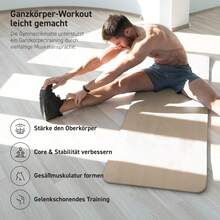 Gymnastikmatte Premium - rutschfeste Fitness- & Yogamatte - Beige-Karamell - Übersicht 5
